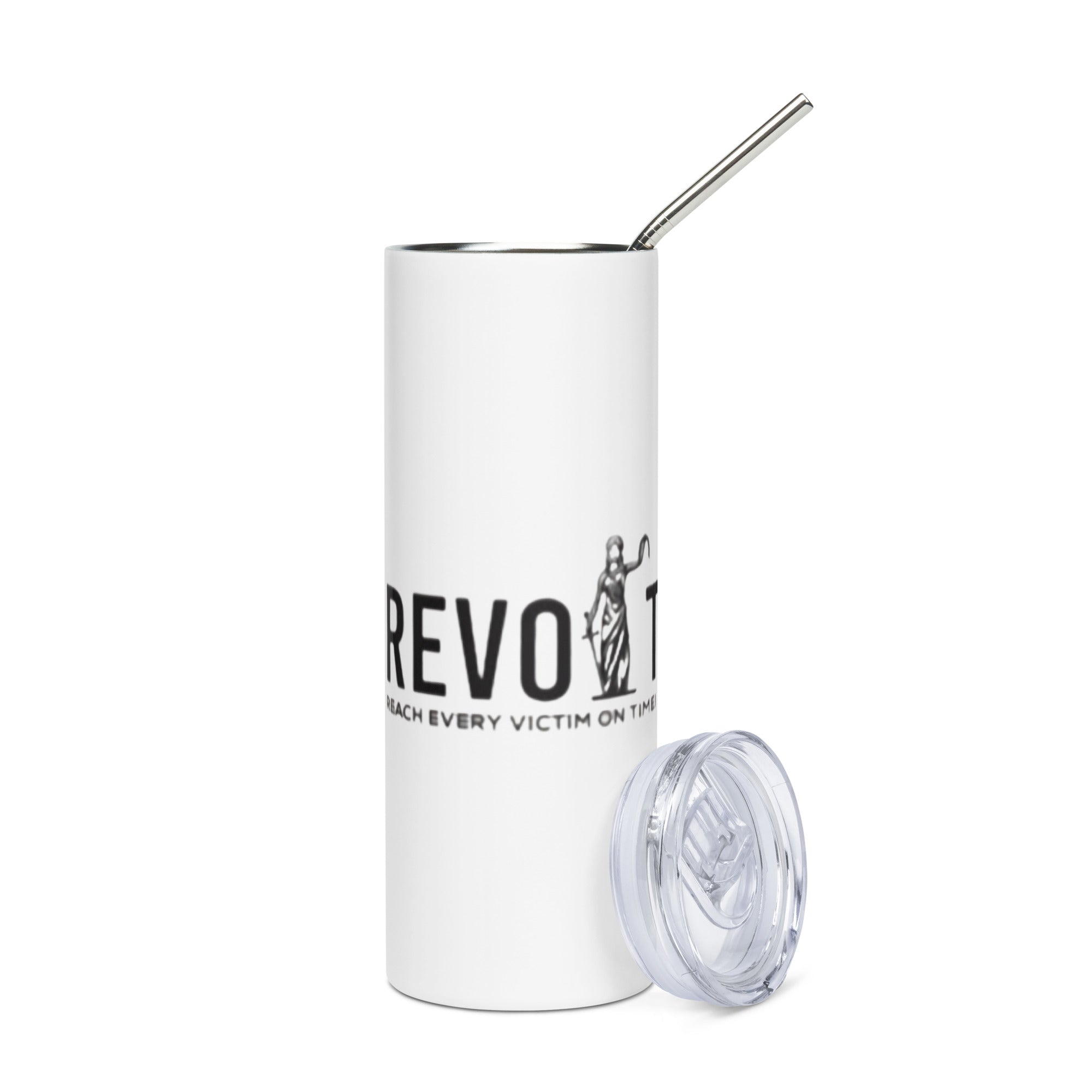 Revolt Blindfold Black Font Stainless Steel Tumbler