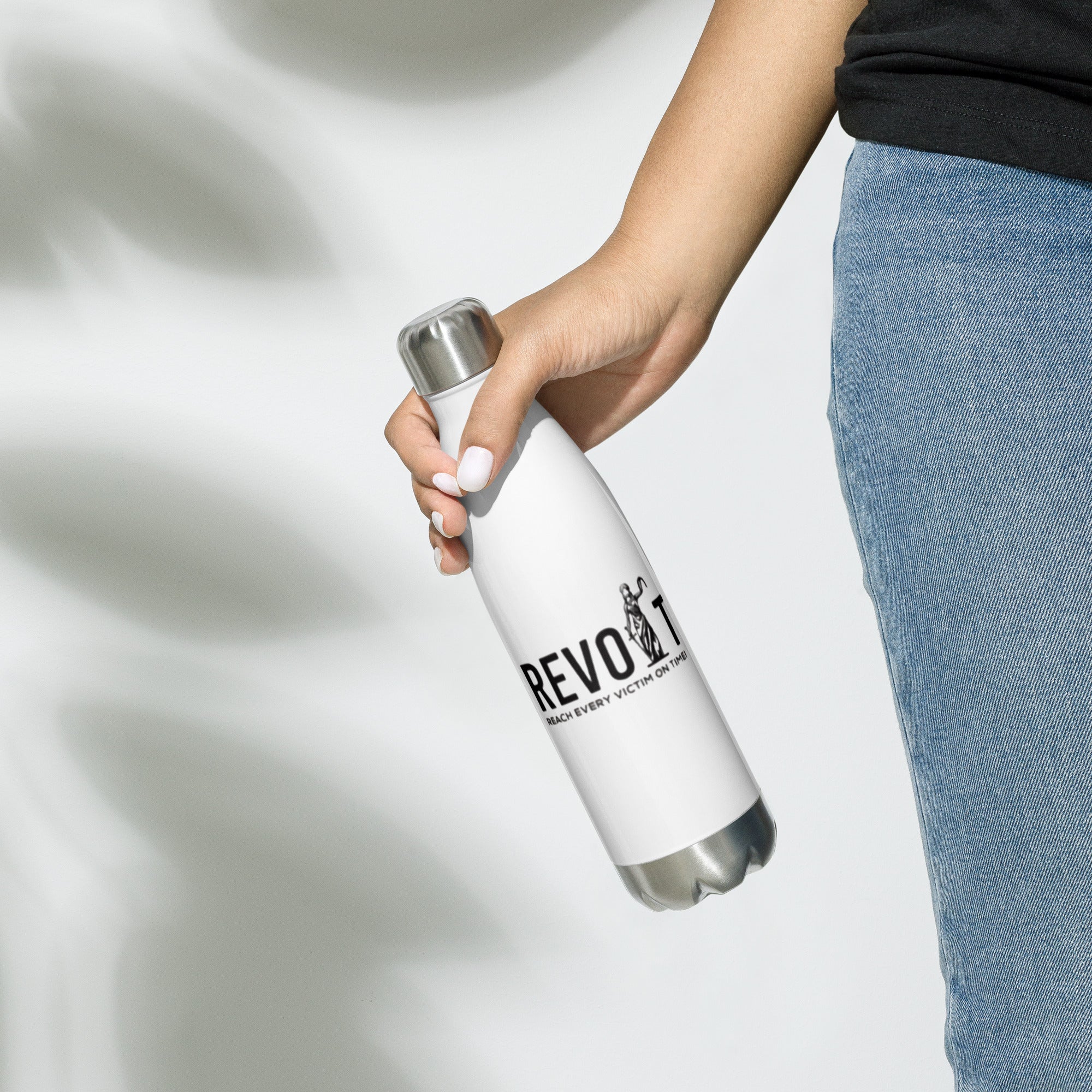 Revolt Blindfold Black Stainless Steel Water Bottle