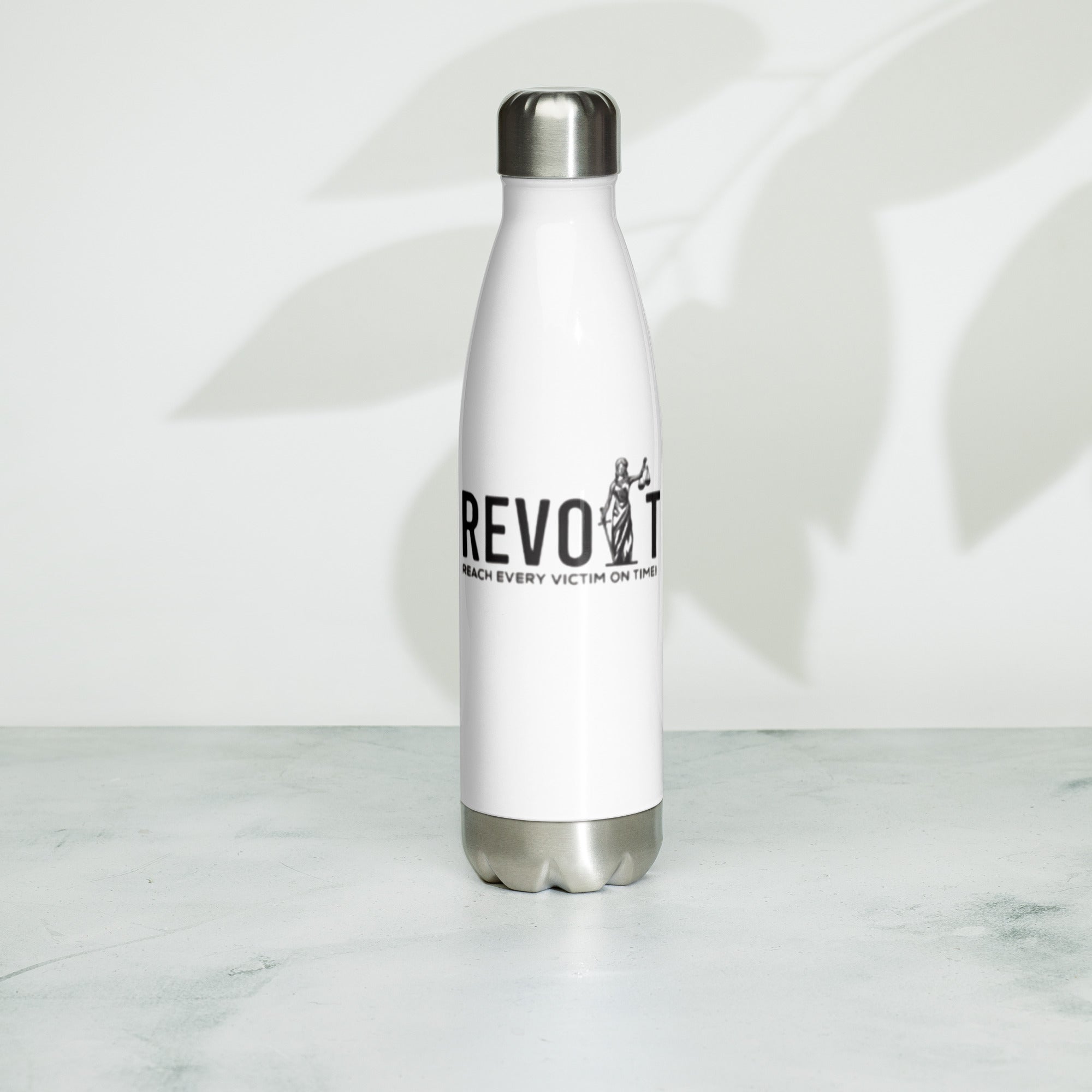 Revolt Scales Black Font Stainless Steel Water Bottle
