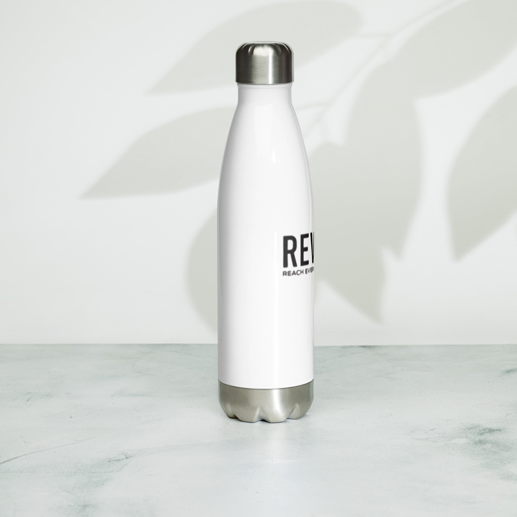 Revolt Scales Black Font Stainless Steel Water Bottle