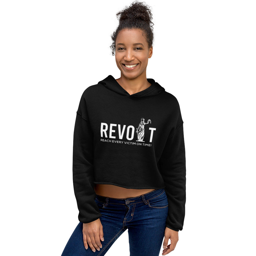 REVOLT BLINDFOLD WOMEN'S CROPPED HOODIE