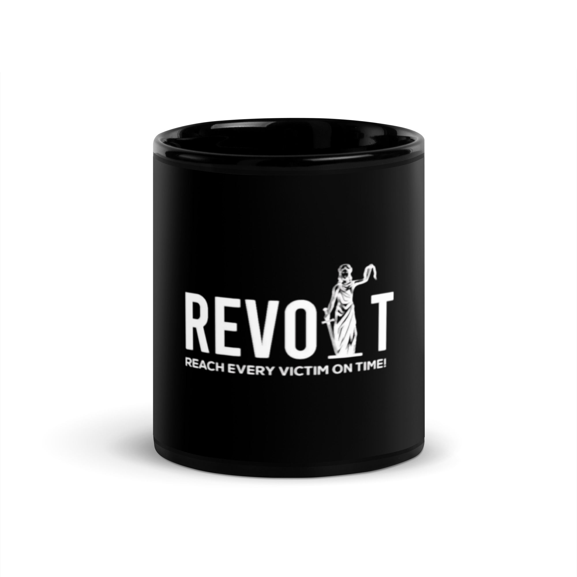 Revolt Blindfold Black Glossy Mug