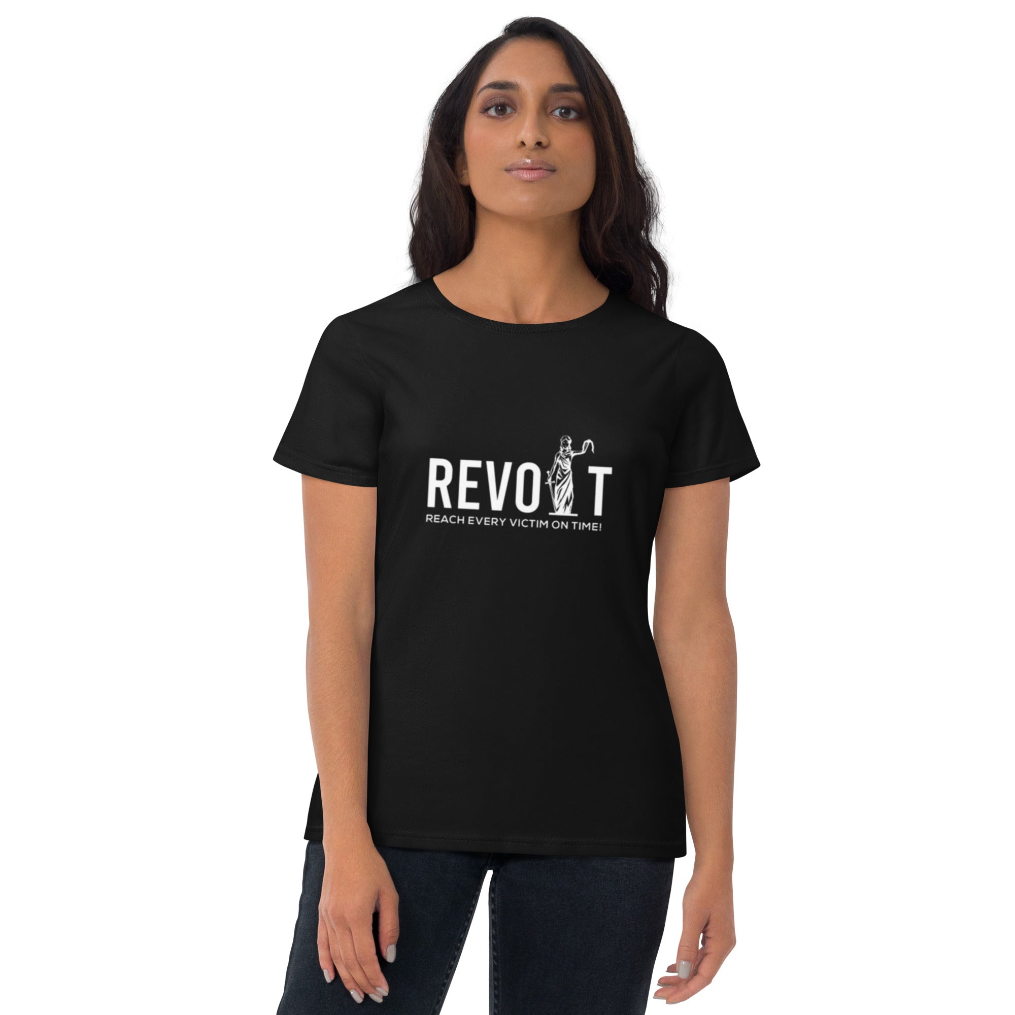 Revolt Blindfold Womens Fitted T-shirt