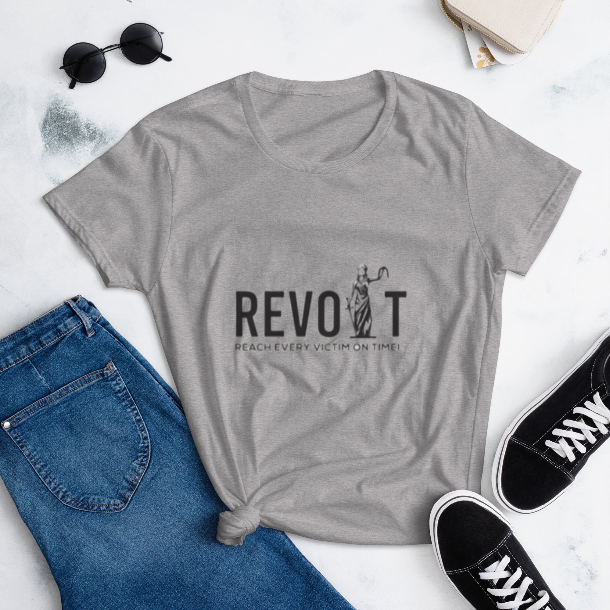 Revolt Blindfold Womens Fitted T-shirt