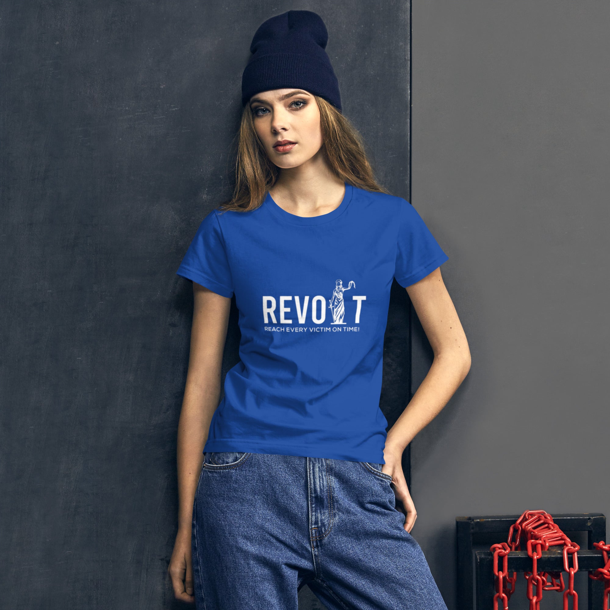 Revolt Blindfold Womens Fitted T-shirt