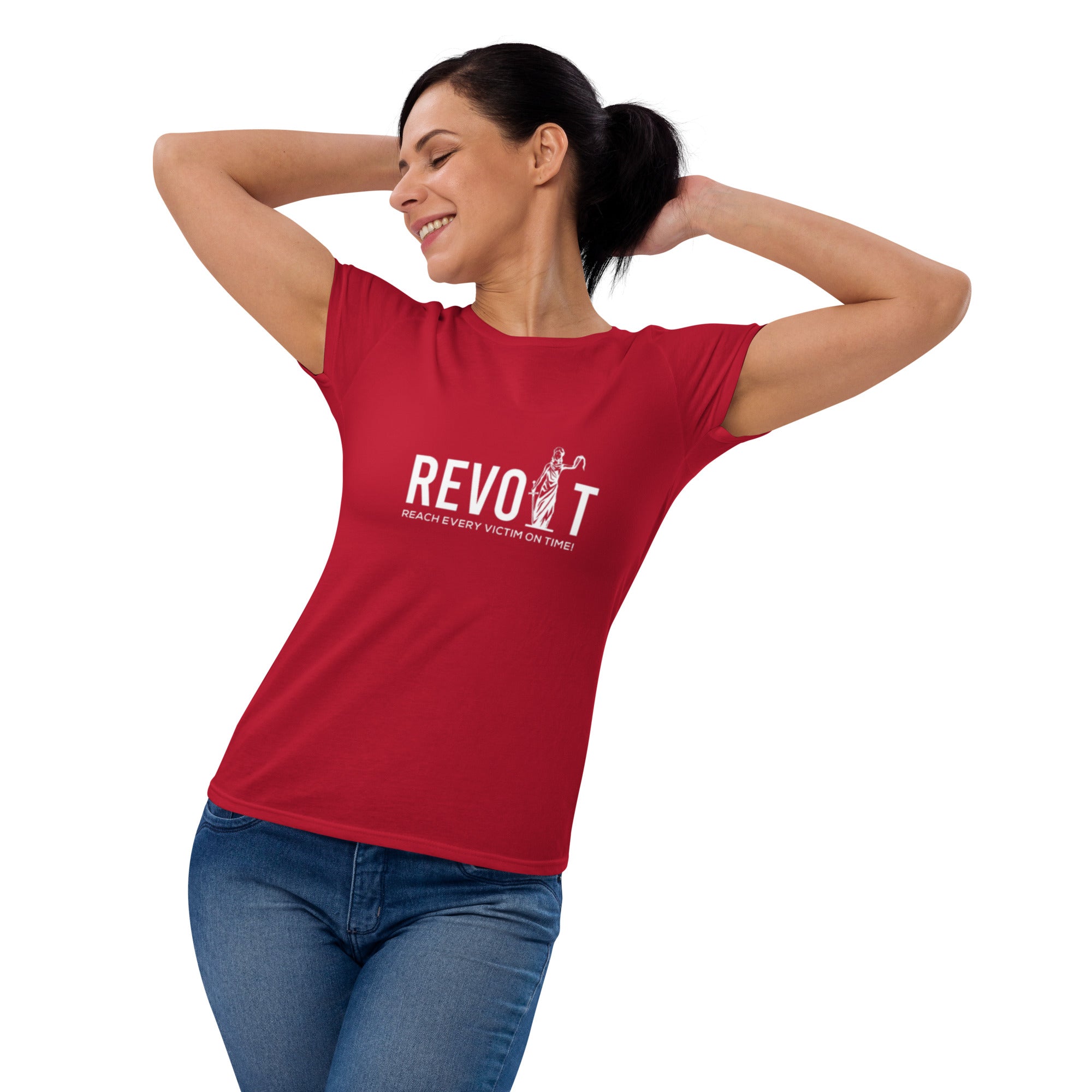 Revolt Blindfold Womens Fitted T-shirt