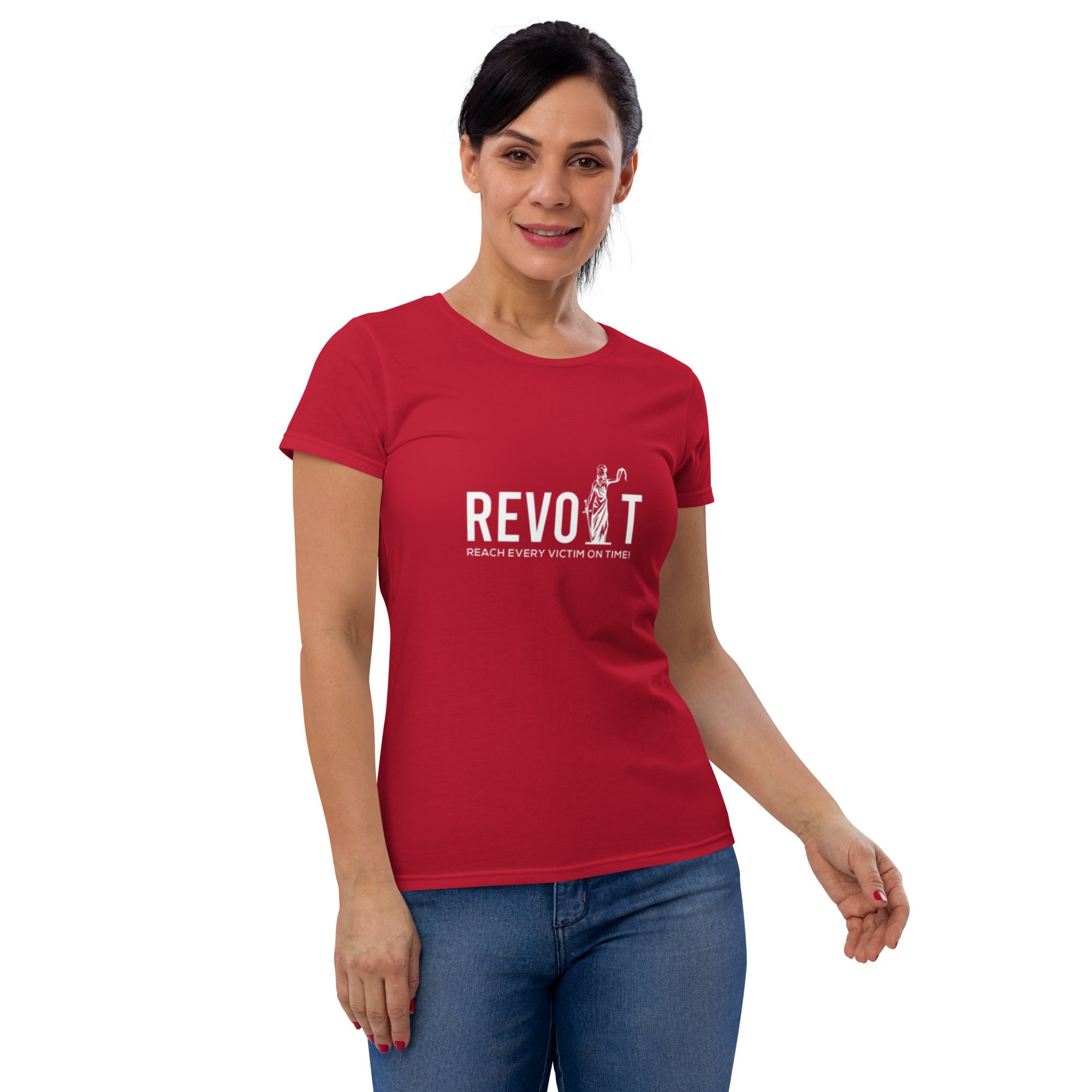 Revolt Blindfold Womens Fitted T-shirt